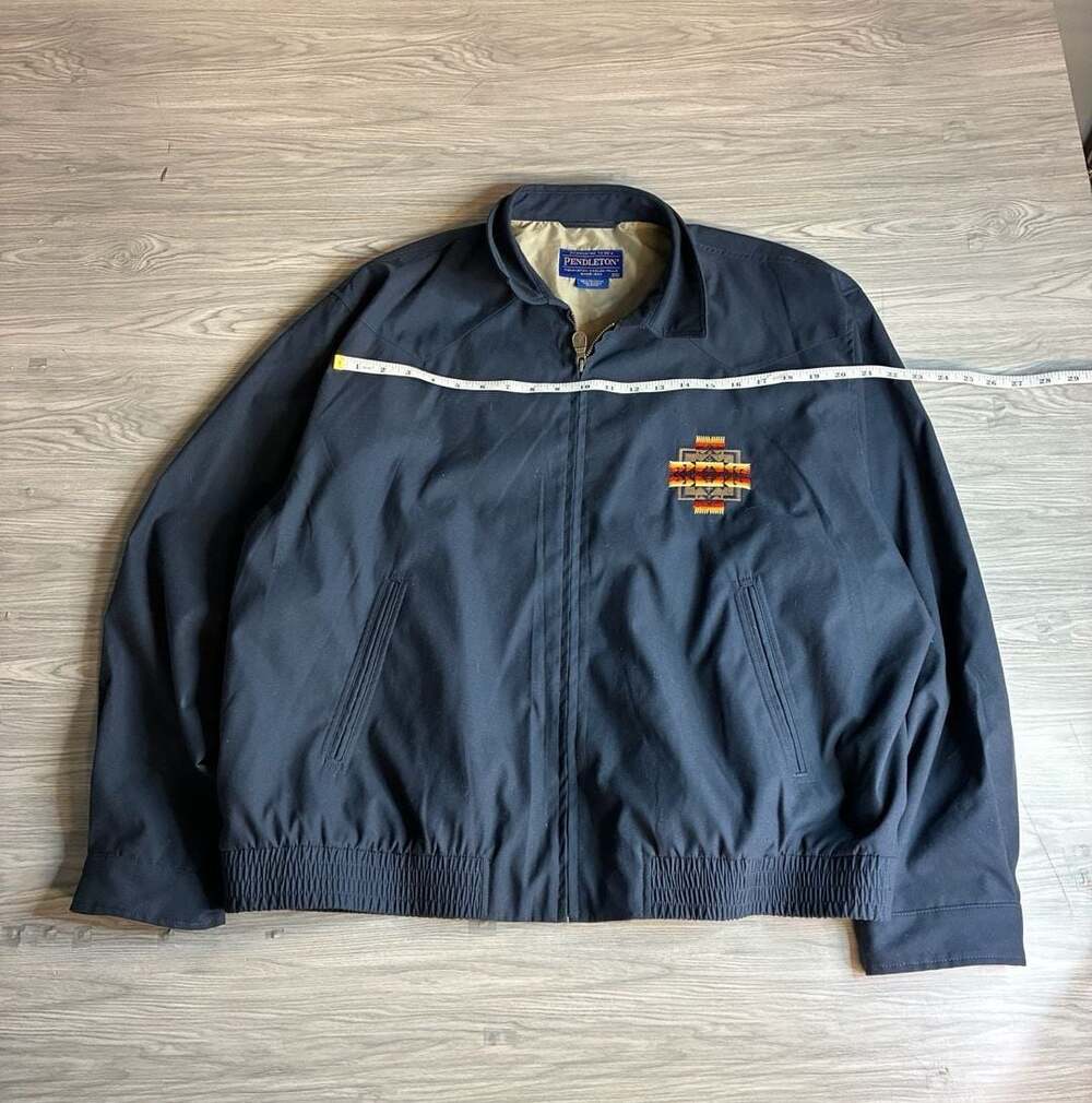 Pendleton Bomber Jacket Men's L Black ~ Aztec Southwest Chief Joseph *CLEARANCE*